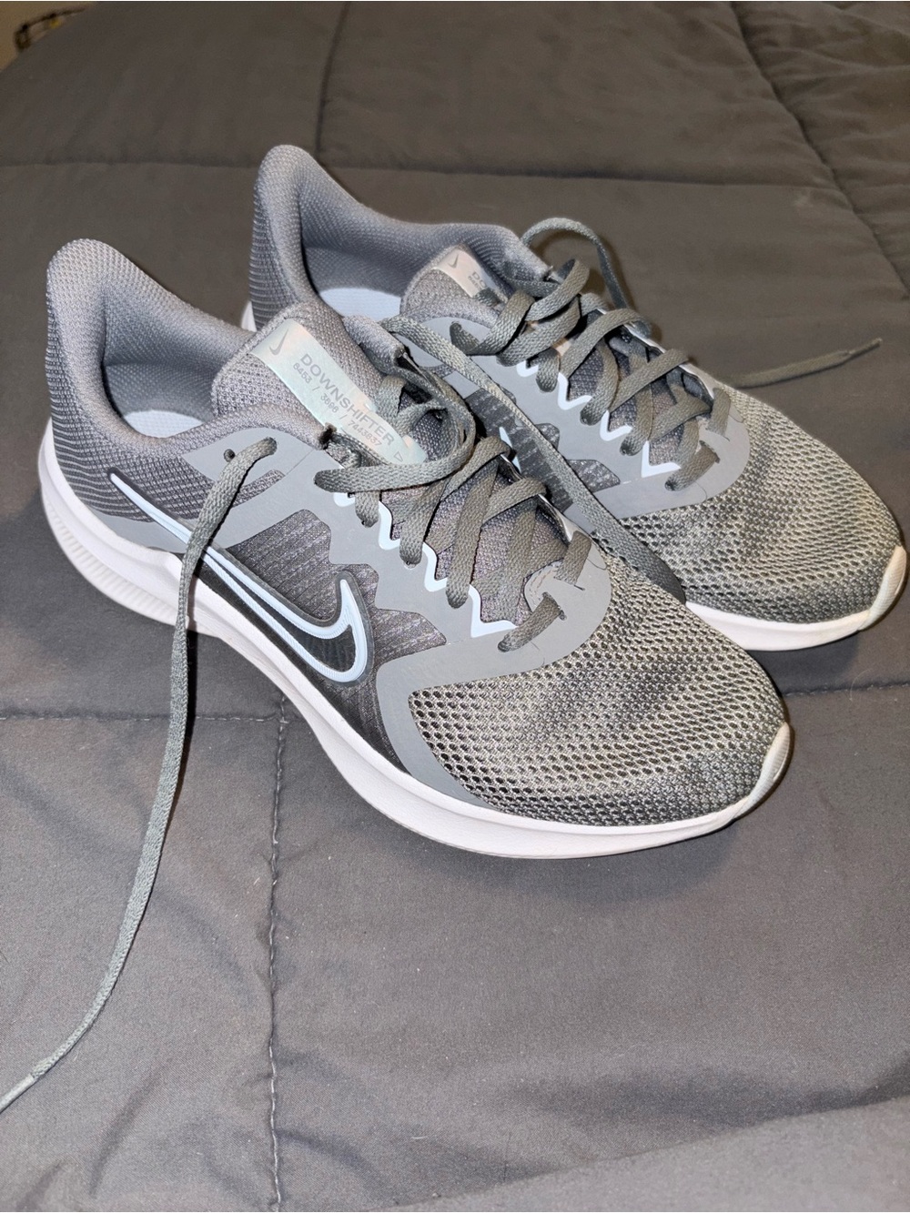 Women’s Nike Downshifter 11 Grey & White Sneakers